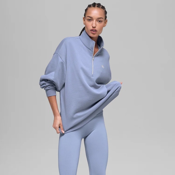 ALO Yoga Tops - Brand New Accolade 1/4 Zip Pullover Winter Frost Large